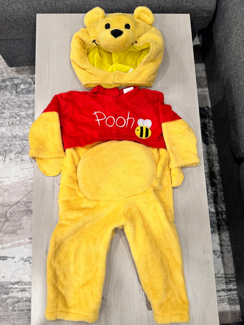 Disney Baby Winnie the Pooh Red and Yellow Plush Hooded Costume